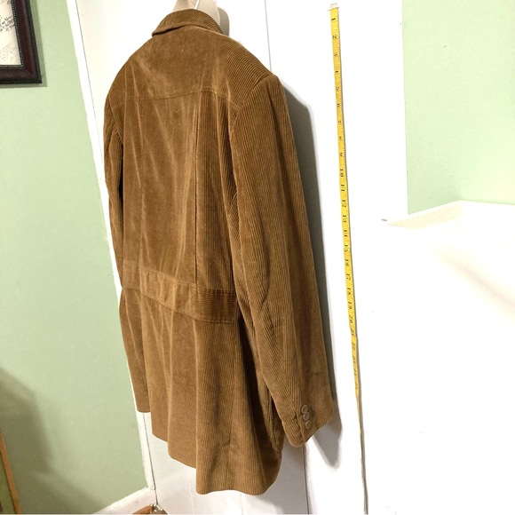 Brown Corduroy Suit Blazer Jacket Coat Brown G-III Apparel Men's XL - Picture 9 of 15